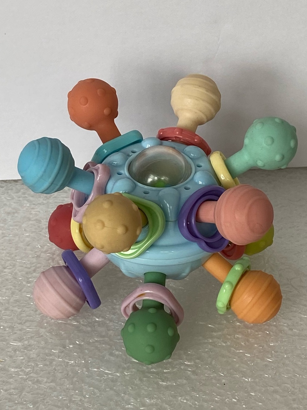 Baby Teething Toy Silicone Teether Rattle Sensory Montessori Infant Toy